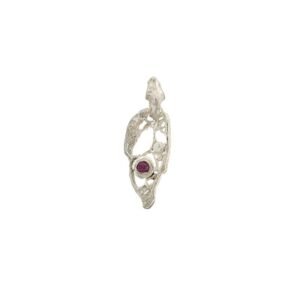Feather Ruby Organic Pendant