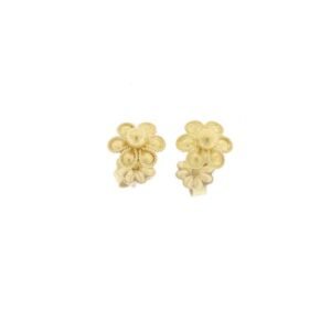 Flower Granulation Gold Earrings