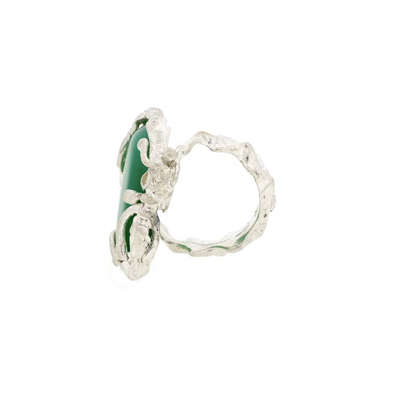 Grand Green Onyx Organic Ring - Image 4