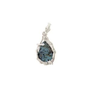 Blue Turquoise Triangle Crab Organic Pendant
