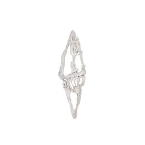 Double Triangle Organic Silver Pendant