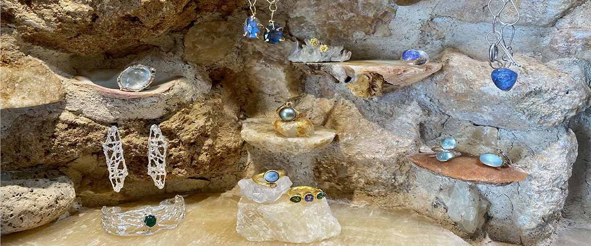 Jewellery Displayed on a Stone Background