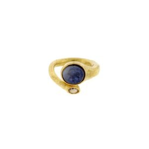 Cameo and Diamond Gold Ring