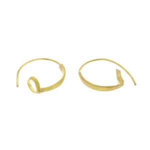 Graduated-Line Gold Hoop Earrings