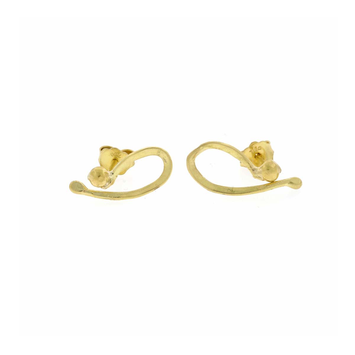 Open Drops Gold Earrings - Image 2