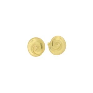 Spiral Gold Stud Earrings