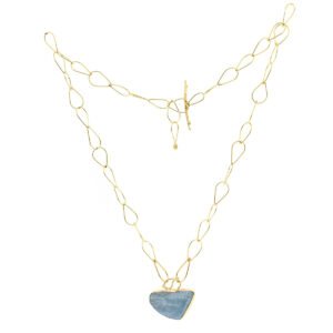 Rough Aquamarine Infinity Necklace